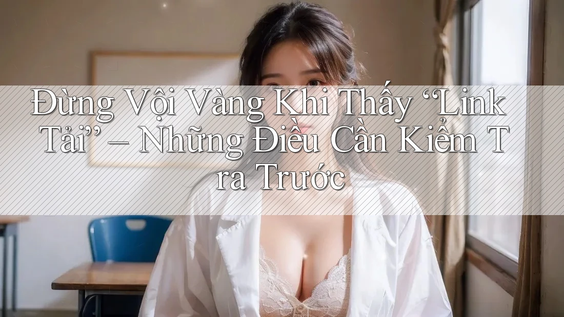 Đừng Vội Vàng Khi Thấy “Link Tải” – Những Điều Cần Kiểm Tra Trước